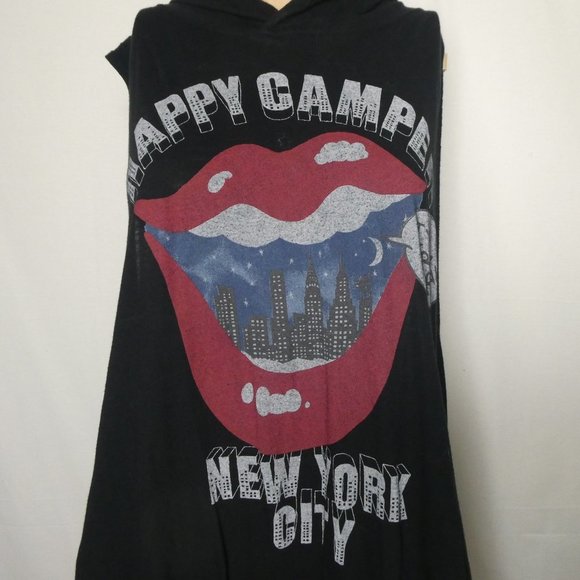 Happy Camper New York City Unique Graphic Vintage hooded Tank - Picture 9 of 16